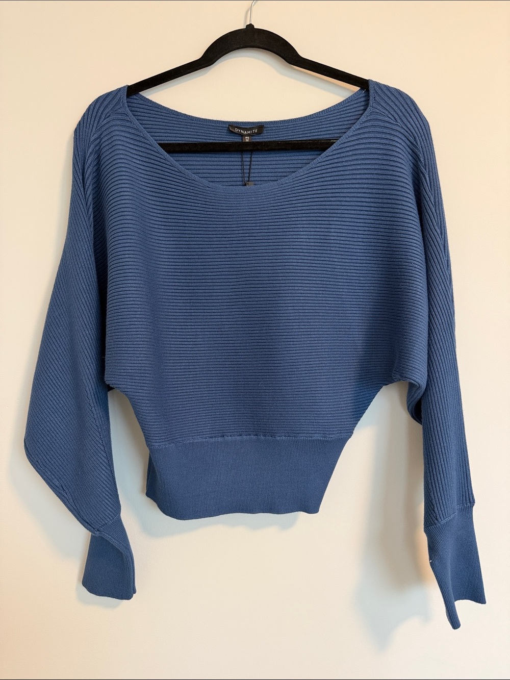 NWT Dynamite Pull Manche Longue Boatneck Sweater